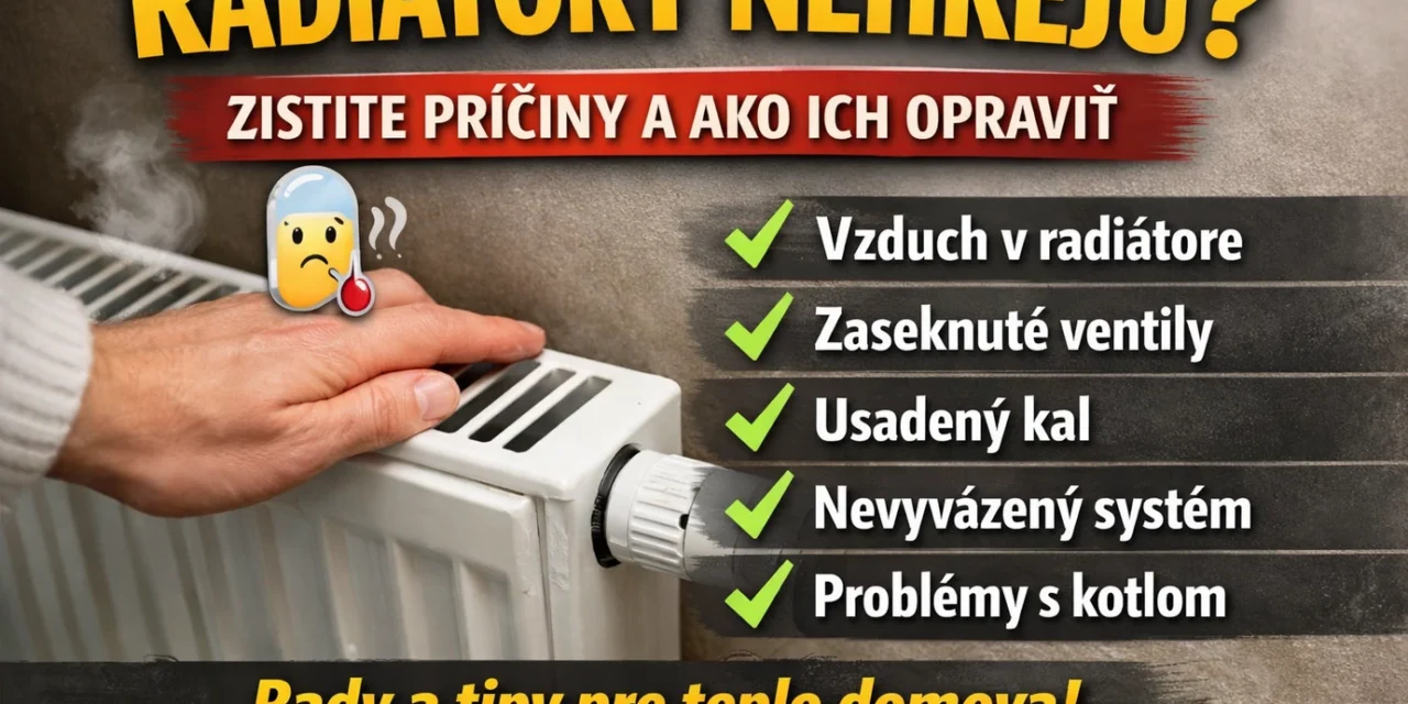 Radiátory nehrejú? 5 príčin a riešení