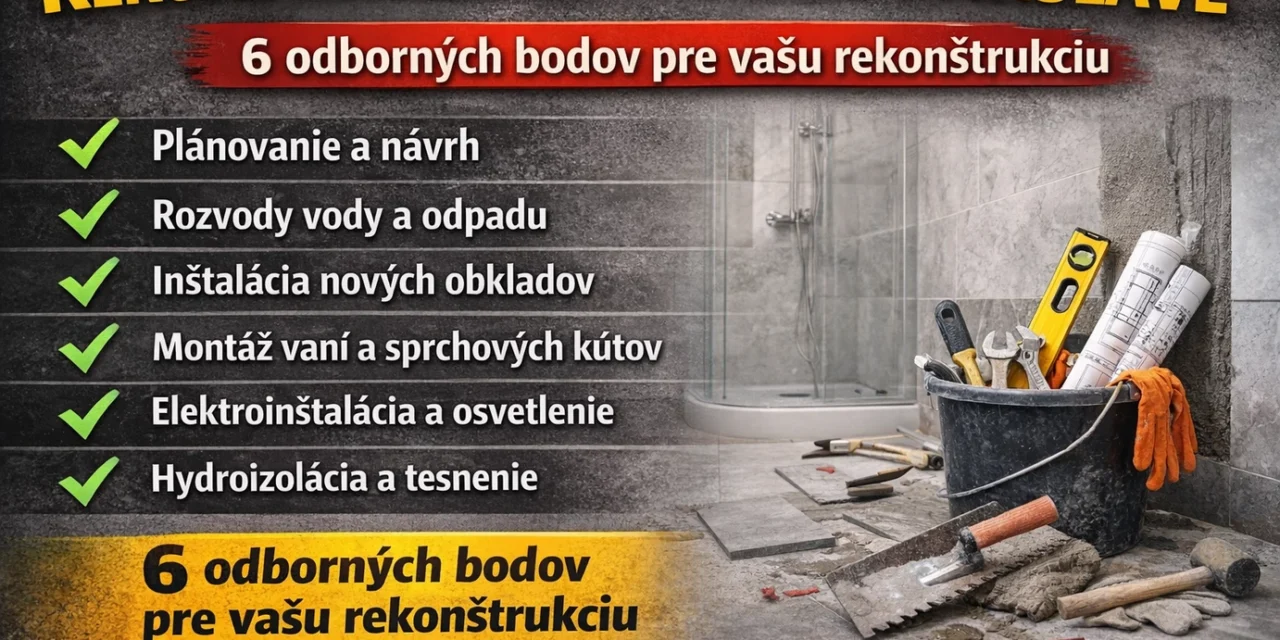 Rekonštrukcia kúpeľne Bratislava – na čo si dať pozor